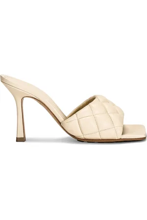 Bottega Veneta Padded Stretch Mule Sandals in - Cream. Size 38 (also in 39.5, 40, 41).