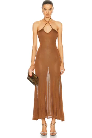 Tom Ford Halterneck Dress in - Metallic . Size L (also in ).