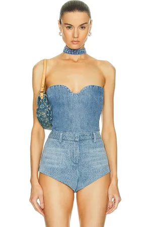 Retrofete Rory Top in - Denim-Medium. Size M (also in XS).