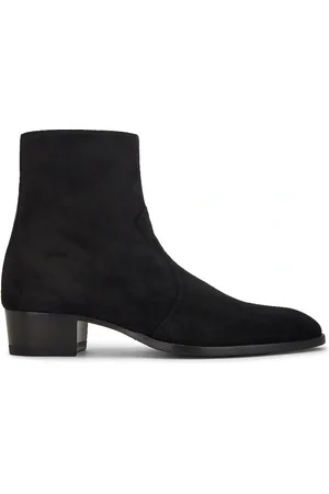 Saint Laurent Wyatt 40 Zipped Boot in - Black. Size 40 (also in ).