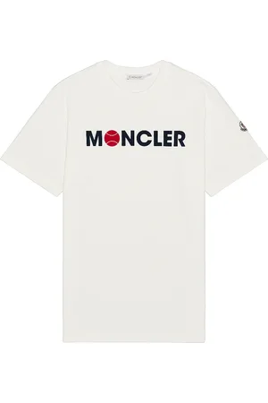 Moncler Short Sleeve Logo T-Shirt in - White. Size L (also in M, S, XL/1X).