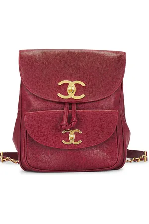 CHANEL Caviar Vintage Duma Backpack in - Red. Size all.