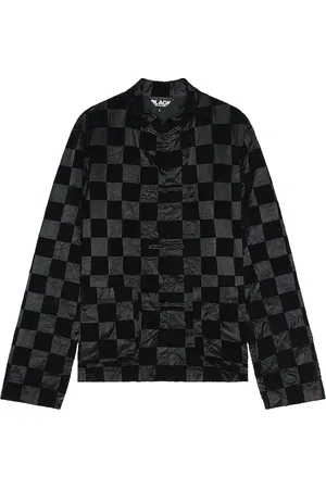 Comme des Garçons Checkered Flock Jacket in - Black. Size M (also in XL).