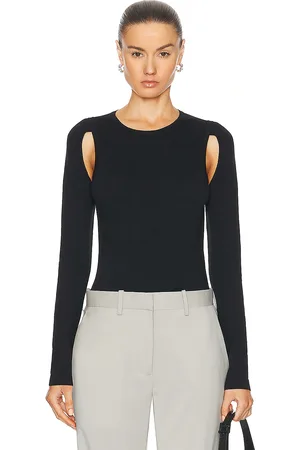 Helmut Lang Cutout Crewneck Top in - . Size XS (also in ).