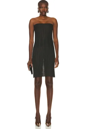 Saint Laurent Sheer Strapless Dress in - Olive. Size L (also in M).