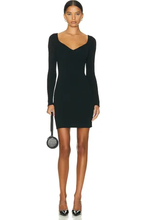Alaïa Long Sleeve Mini Dress in - Black. Size 38 (also in ).