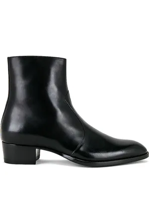Saint Laurent Wyatt Western Zipped Boot in - White. Size 41 (also in 43, 44, 45).