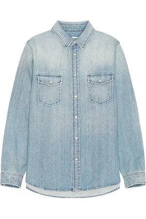 Saint Laurent Oversize Point Shirt in - Denim-Light. Size M (also in ).