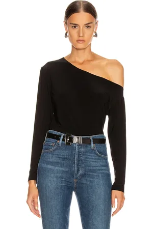 Norma Kamali Long Sleeve Drop Shoulder Top in - . Size L (also in M, S, XL, XS).