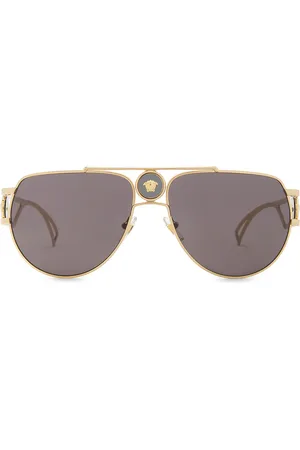 VERSACE Pilot Aviator Sunglasses in - Grey. Size all.