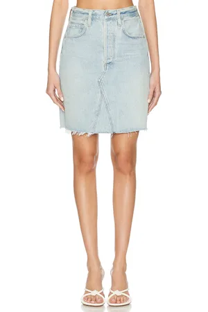 Citizens of Humanity Carolina Destructed Skirt in - Denim-Light. Size 25 (also in ).