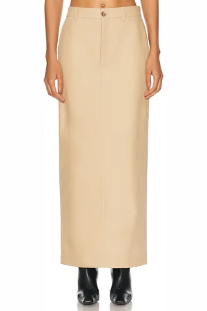 WARDROBE.NYC Drill Column Skirt in - Beige. Size M (also in XL).