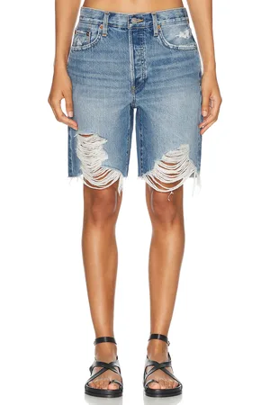 RE/DONE Loose Long Short in - Denim-Medium. Size 24 (also in ).