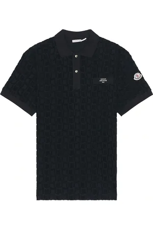 Moncler Short Sleeve Polo in - Blue. Size L (also in M, XL/1X).