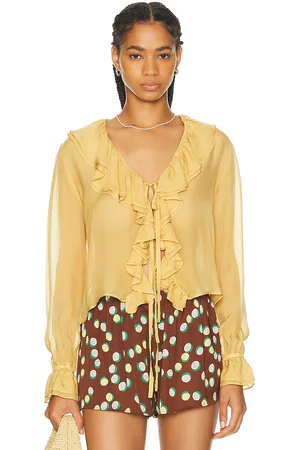 BODE Flounce Blouse in - Yellow. Size M (also in ).