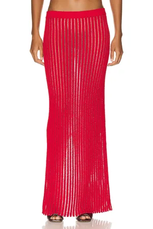 Bottega Veneta Stripes Long Skirt in - Red. Size L (also in ).
