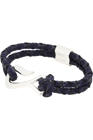 Bottega Veneta Sterling Silver Nappa Bracelet in - Black. Size S (also in ).