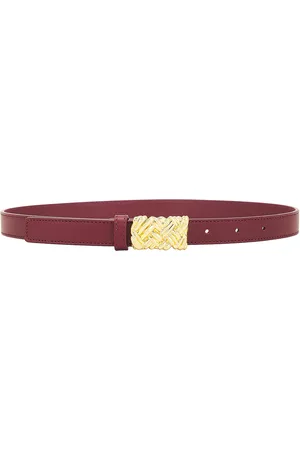 Bottega Veneta Pin Belt in - Burgundy. Size 65 (also in 70).