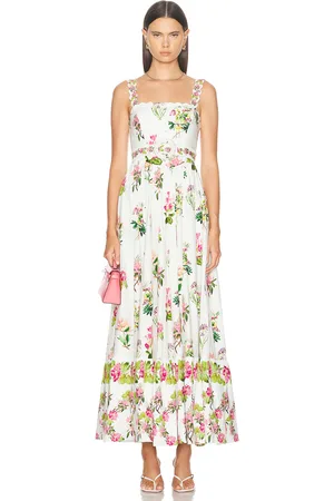 HEMANT AND NANDITA Taha Poplin Long Dress in - White. Size XS (also in ).