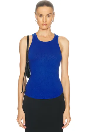 SABLYN Jameela Racerback Tank Top in - Blue. Size S (also in XS).