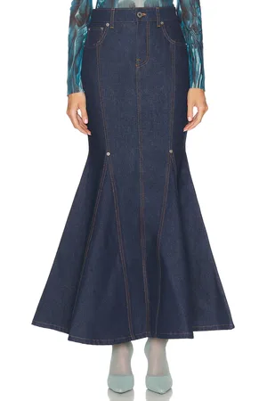 Jean Paul Gaultier Mermaid Denim Skirt in - Denim-Dark. Size 38 (also in 40, 42).