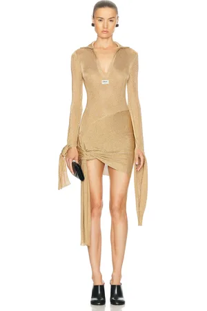 COPERNI Knotted Sleeved Dress in - Metallic . Size L (also in ).