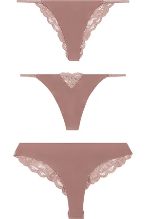 FLEUR DU MAL Seamless Panty Set in - Blush. Size M/L (also in S/M).