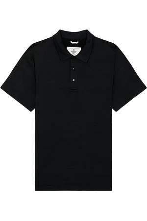 Reigning Champ Solotex Mesh Tiebreak Polo in - Black. Size S (also in ).