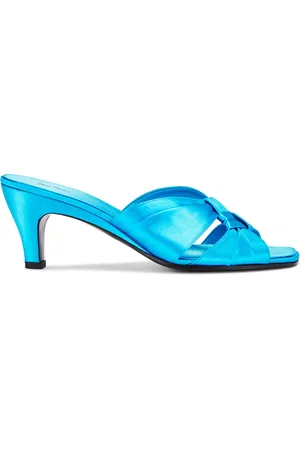 The Row Soft Knot Mule Sandal in - Blue. Size 37 (also in 39.5).