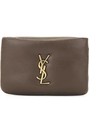 Saint Laurent Zipped Credit Card Case in - Charcoal. Size all.