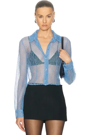 Moschino Long Sleeve Top in - Blue. Size 42 (also in ).