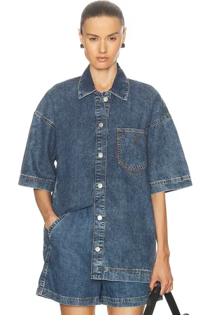 Moschino Short Sleeve Shirt in - Denim-Dark. Size XS (also in ).