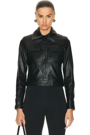 Courrèges Vintage Leather Trucker Jacket in - . Size 36 (also in 38).