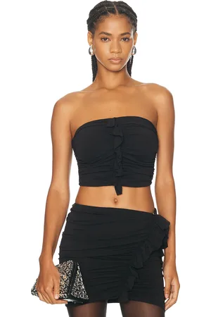 The Attico Ruched Strapless Top in - . Size 36 (also in 38, 40, 42, 44).