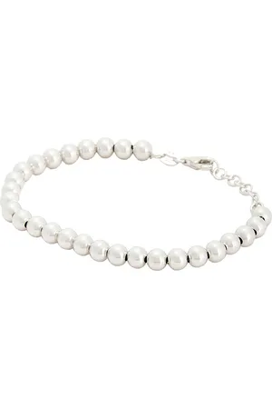 STONE AND STRAND Silver Ball Bracelet in - Metallic Silver. Size all.