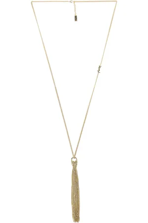 Saint Laurent Long Tassel Necklace in - Metallic Gold. Size M (also in ).