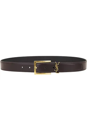 Saint Laurent Leather Belt in - Brown. Size 70 (also in 75, 80, 85).