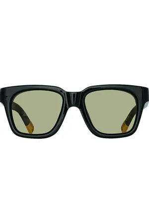 Jacquemus Square Sunglasses in Carino Matte Dark Green Yellow Gold & Khaki - Dark Green. Size all.