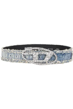 Diesel 1DR Strass Belt in - Denim-Light. Size 70 (also in 75, 80).