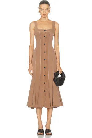 Marni X Paloma Elsesser Mermaid Midi Dress in - Brown. Size 44 (also in ).