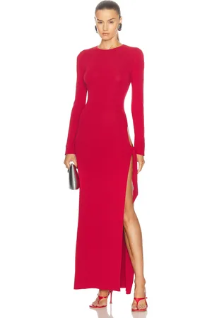 SIMON MILLER Junjo Long Sleeve Knit Dress in - Red. Size L (also in M).
