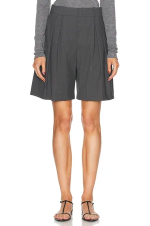 Rohe Tailored Wide Leg Shorts in - Grey. Size 42 (also in ).