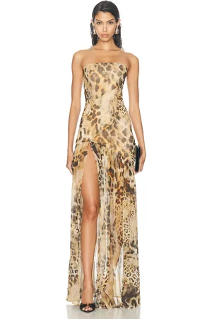 Retrofete Nicole Dress in - Brown. Size L (also in XS, S, M, XL).