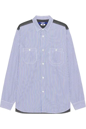 JUNYA WATANABE Stripe Shirt in Navy Sax White & Grey - Multi. Size XL (also in ).