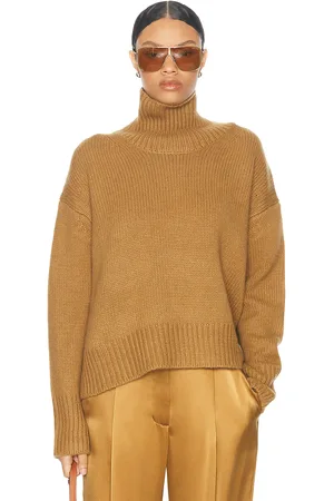 SABLYN Scarlett Mock Neck Drop Shoulder Sweater in - Mustard. Size M (also in ).