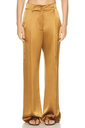SABLYN Emerson High Rise Pleated Pant in - Mustard. Size L (also in M).