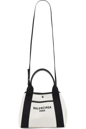 Balenciaga Navy Revamp Small Tote Bag in - Cream. Size all.