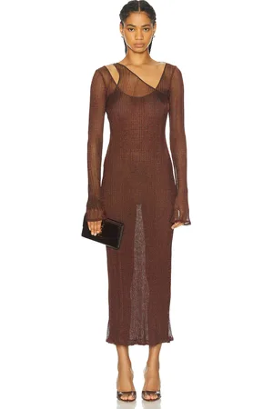 PRISCAVera Double Layer Maxi Dress in - Metallic . Size XS (also in ).
