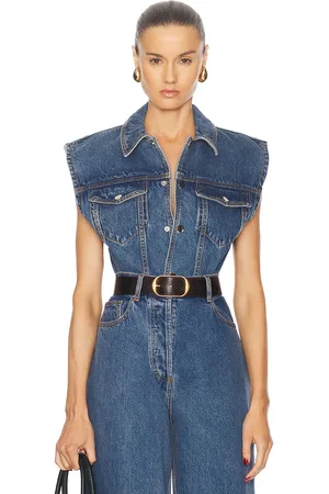 RONNY KOBO Carlyle Bodysuit in - Denim-Medium. Size M (also in S, XS).
