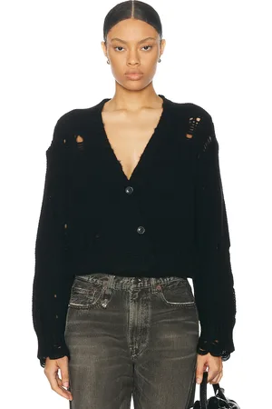 R13 Crossover Distressed Cardigan in - . Size L (also in ).